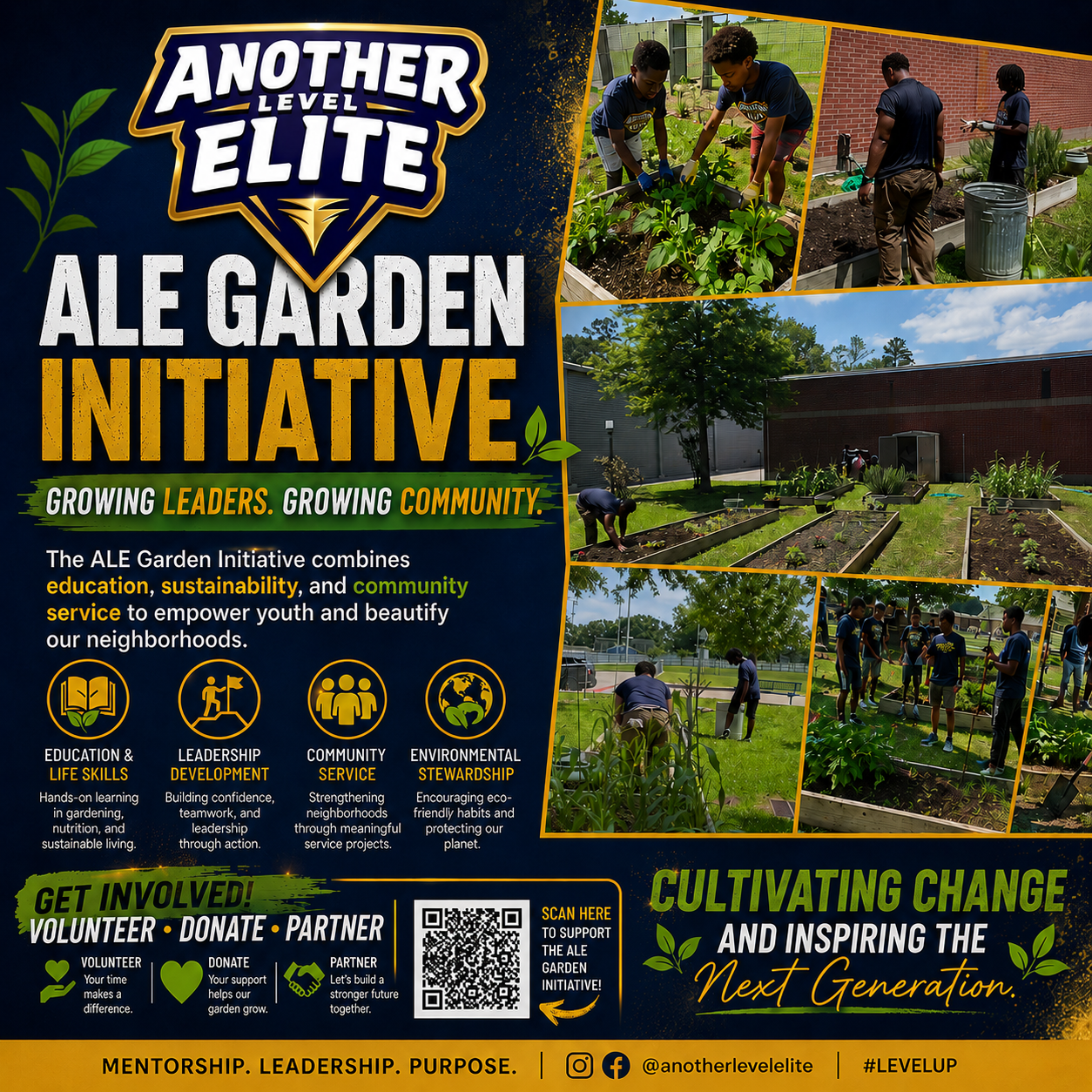 ALE Gardens initiative: youth working together in a school garden